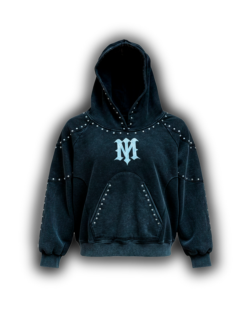 Sudadera Oversize Negra Phantom NigraMundo — vista frontal